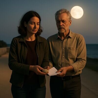 Zwei Personen gehen ruhig im Freien, um nach dem Loslassen wieder im Alltag anzukommen.