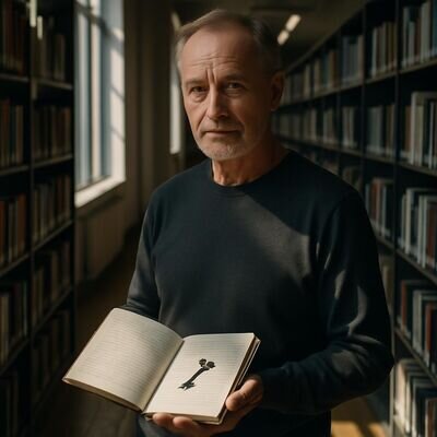 Eine Person betrachtet nachdenklich, aber zuversichtlich ein Notizbuch &ndash; Symbol f&uuml;r Deutung und Selbstreflexion nach Beziehungstr&auml;umen.