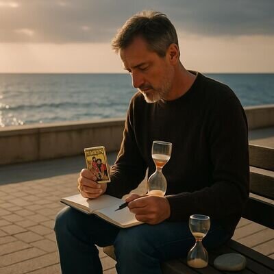 Eine Person reflektiert ruhig und macht sich Notizen &ndash; passend zur Nachzeit nach einer Beratung.