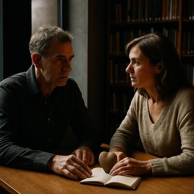 Zwei Menschen sprechen in respektvoller Atmosph&auml;re; es geht um Grenzen, Tempo und echtes Interesse.