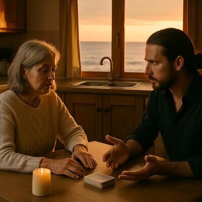 Zwei Menschen im Gespr&auml;ch, achtsam und respektvoll, um wiederkehrende Dynamiken zu erkennen.